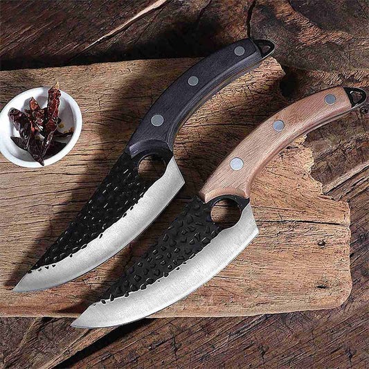 ARTHUR FORGED HIGH CARBON STEEL SERBIAN BUTCHER‘S  KNIFE WITH SCABBARD