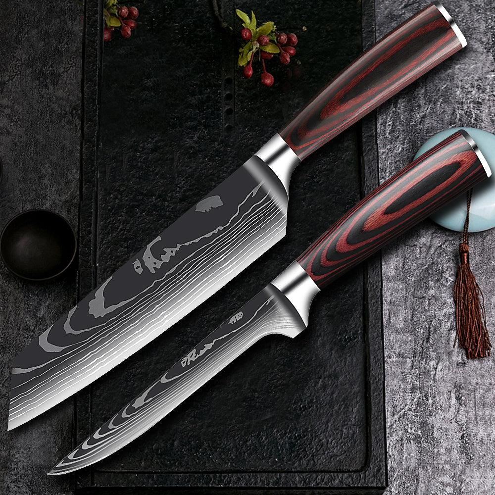 10 Inch Japanese Damascus Pattern Stainless Steel Chef Knife