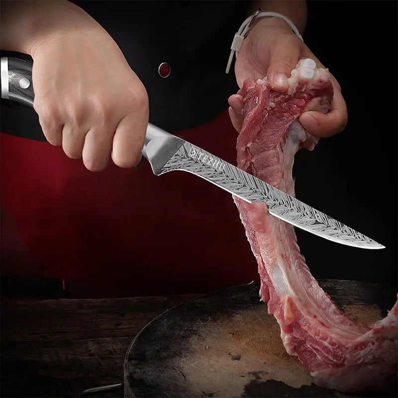 Sharp boning knife for easy deboning.