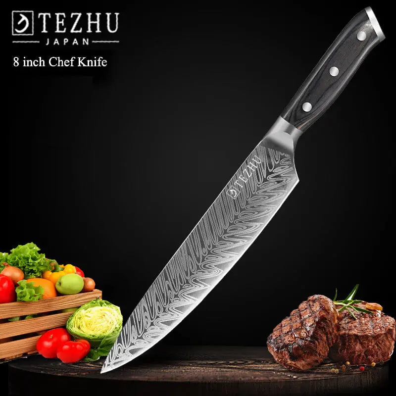 Professional chef knife for precision cutting.