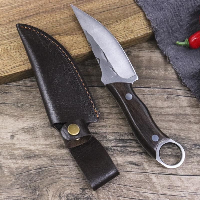 3inch fruit knife with leather sheath
