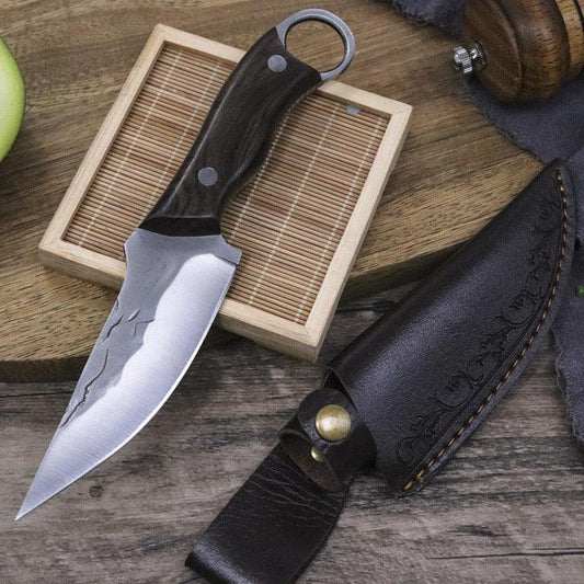 Fruit knife with leather case - Tezhu